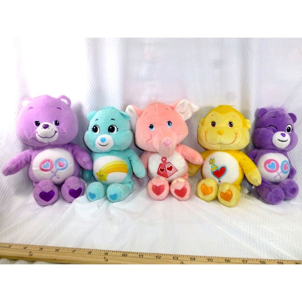Set Of 5 Care Bears & Friends Plush Dolls 2003 TCFC - Tenderheart Cheer Friend S